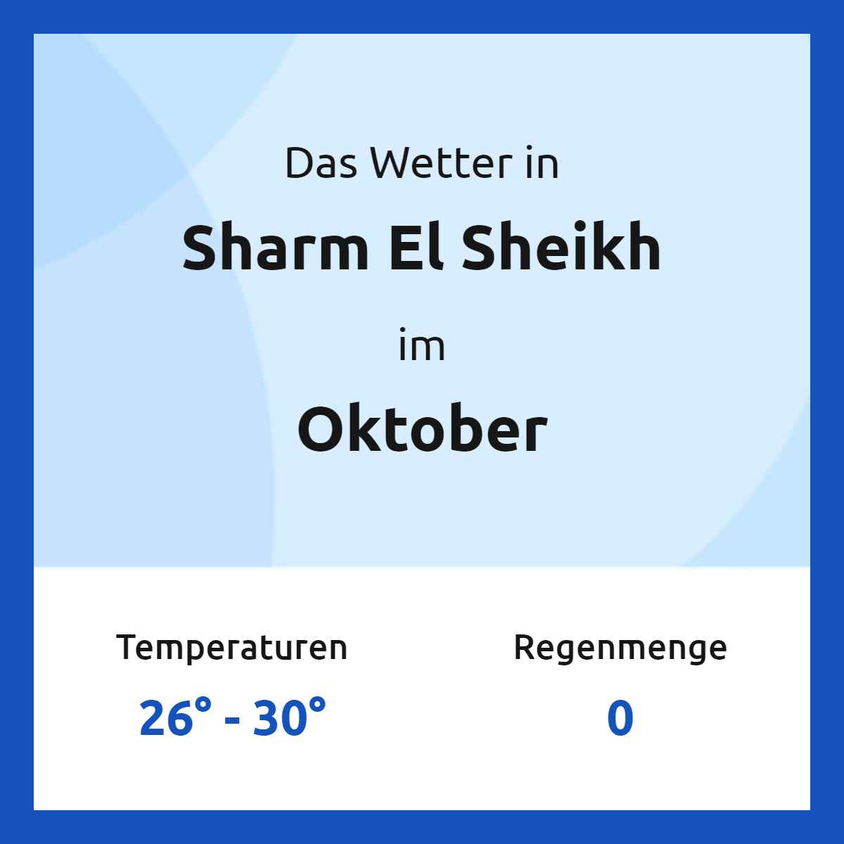 Das Wetter in Sharm El Sheikh im Oktober Das Wetter in Sharm El Sheikh im Oktober